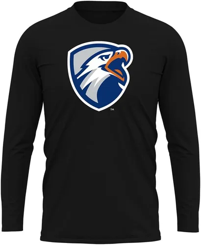 Miniatura 261 de Camisa deportiva de manga larga oficial de la NCAA Collegiate para hombre, colección negra con logotipo primario