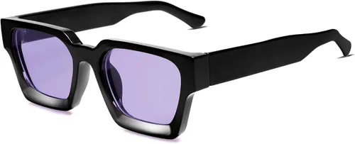 Miniatura 79 de VANLINKER Gafas de sol cuadradas gruesas para hombres y mujeres, retro, rectangulares, con protección UV400, VL9731