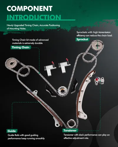 Miniatura 3 de SCITOO TKTO050 TK167 Juego de cadena de distribución del motor que reemplaza para Toyota Tacoma Tundra 4Runner FJ Cruiser 4.0L