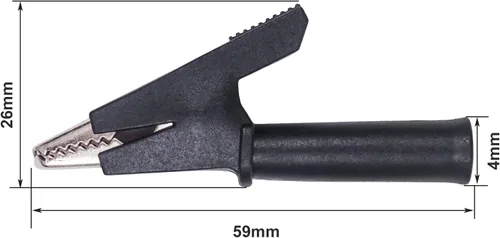 Miniatura 6 de 4 unids resistente aislado cocodrilo clips PVC cocodrilo abrazaderas conector de cobre niquelado 1000 V 20 A para pruebas de laboratorio eléctrico