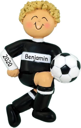 Adornos de fútbol 3D para niño para árbol de Navidad, adorno de fútbol personalizado 2025, adornos de Navidad personalizados para niños, regalos