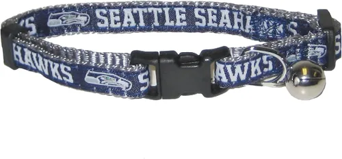 Miniatura 17 de Collar de gato NFL Arizona Cardinals de raso Collar de equipo de fútbol americano para perros y gatos. Un collar de gato brillante y colorido