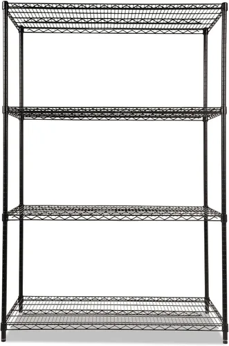 Miniatura 2 de Alera - Kit de estantería de alambre industrial con certificación NSF de 4 estantes, 48 pulgadas de ancho x 24 pulgadas de profundidad x 72 pulgadas