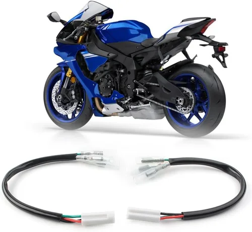 Miniatura 6 de Three T 2 piezas de arnés de cableado de señal de giro 3 cables, conector plug and play, arnés divisor de señal de giro Y-Adapter para Yamaha R1 R3