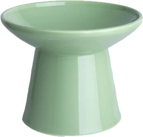 Miniatura 15 de Cuencos de Cerámica Extra Anchos Elevados de 6.2 Pulgadas para Gatos, Juego de Cuencos de Comida y Agua para Gatos Mayores Grandes y Perros Blanco-4