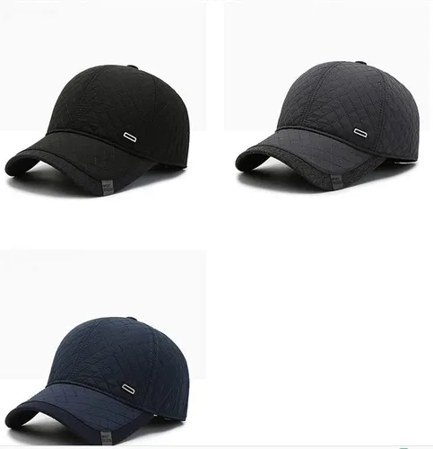 Miniatura 9 de FASHIXD Gorra de béisbol de invierno para hombre, sombreros de invierno con orejeras, gorras ajustables para clima frío
