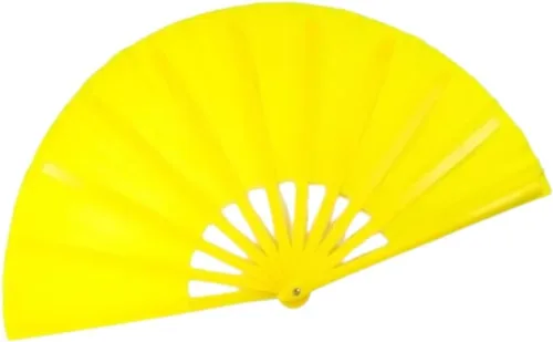 Miniatura 2 de Paquete de 2 ventiladores Pericón grandes, truenos cuando se abren, muchos colores (amarillo)