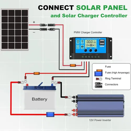Miniatura 8 de Oududianzi Cable de extensión solar de 20 pies, cable solar de 10 AWG, cable fotovoltaico de cobre estañado calibre 10, cables de panel solar