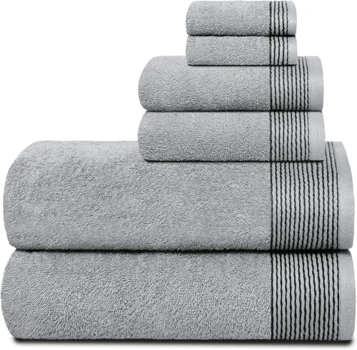 Miniatura 22 de Belizzi Home Juego de 3 toallas de algodón ultra suave, contiene una toalla de baño de 28 x 55 pulgadas, una toalla de mano de 16 x 24 pulgadas y un
