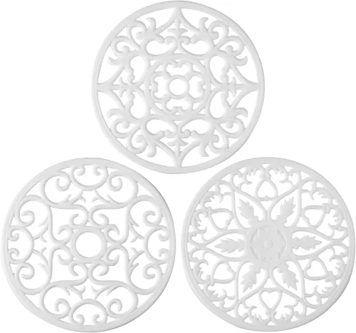 Miniatura 19 de Colinda Salvamanteles de silicona para platos calientes, ollas calientes y almohadillas, protege la encimera de ollas calientes y sartenes que salen