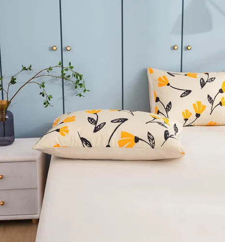 Miniatura 8 de DaDalogy Bedding - Juego de cama floral de 9 piezas en una bolsa, juego de sábanas bajeras y encimeras con funda de almohada y cenefa de cortina