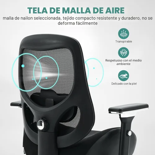 Miniatura 6 de Silla de oficina grande y alta de 750 libras con cojín de asiento ancho y grueso para personas pesadas, sillas de escritorio ergonómicas de malla