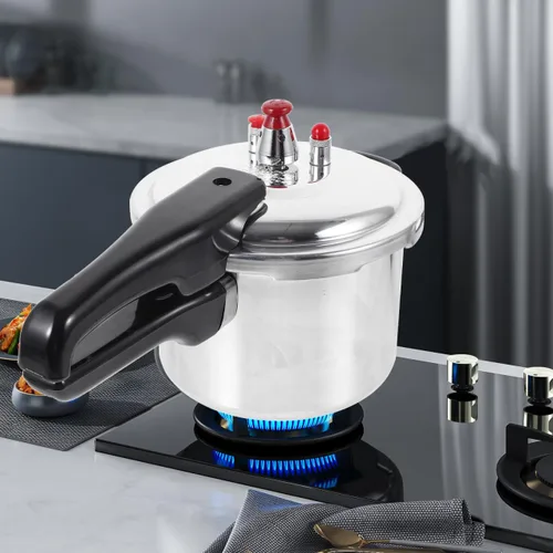 Miniatura 9 de INOOMP Olla a presión inferior compuesta de 2.7 cuartos de galón de aleación de aluminio para cocinas de gas e inducción con mango ergonómico