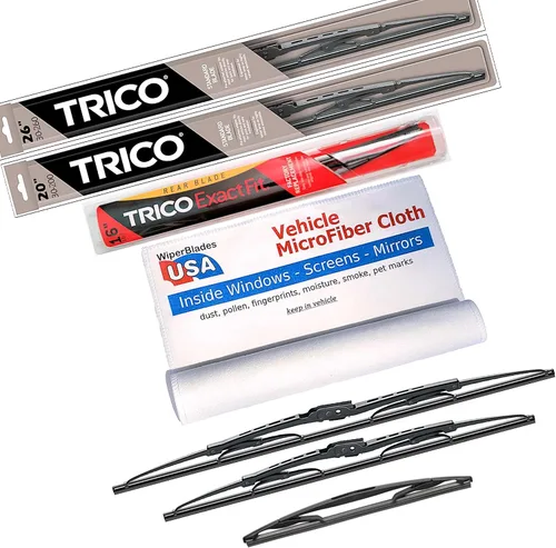 Miniatura 36 de Juego de 2 limpiaparabrisas para Chrysler 300 Driver/Pass Trico 1970 Driver/Pass Trico, juego de 2 unidades con paño interior de microfibra