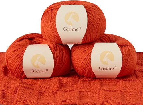 Miniatura 43 de 100% lana merino para tejer y ganchillo, hilo lujoso y suave de 6 cabos para tejer y crochet a mano, 1.76 oz/50 g, 127 yardas/116 metros