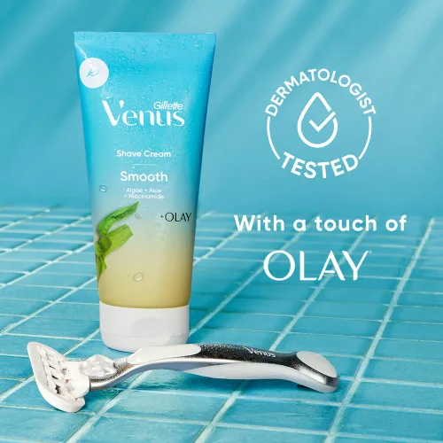 Miniatura 8 de Gillette Venus Smooth plus Olay Crema de afeitar para mujer, 3 unidades, 6 onzas