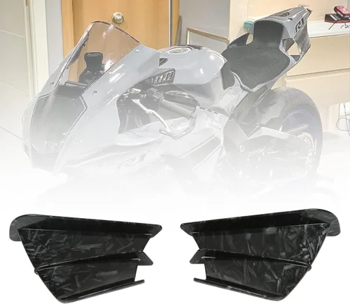 Miniatura 5 de Aleta de viento lateral para motocicleta, alerón lateral de motocicleta, carenado delantero, aletas aerodinámicas para Z900 Z1000 (negro brillante)
