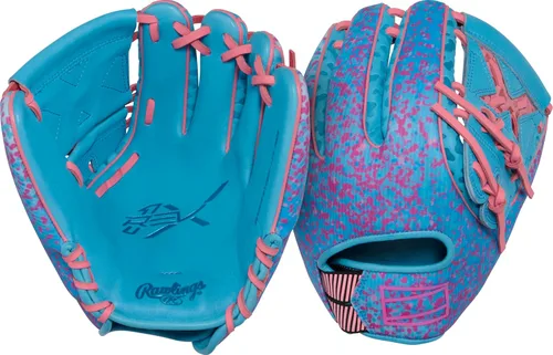 Miniatura 13 de Rawlings Guante de béisbol REV1X Negro/dorado 2 piezas de tela sólida
