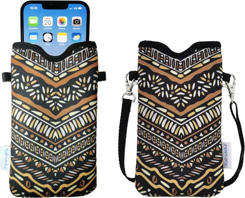Miniatura 100 de Tainada Funda Estuche Bolsa de Neopreno para Teléfono para Hombres y Mujeres con Correa Cruzada/Cordón para el Cuello para iPhone 17/16/15 Pro Max