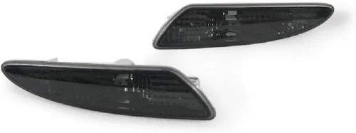 DEPO SMOKE - Par de luces laterales de parachoques compatibles y se adapta a Mercedes Benz R230 Clase SL 2007-2008, SL550, SL600, SL55 AMG, SL65