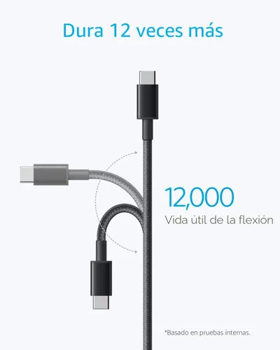 Miniatura 4 de Anker Cable de USB a USB C, cable de carga de USB A a USB C para Samsung Galaxy S10 o S10+, LG V30, Beats Fit Pro y más (USB 2.0), color negro