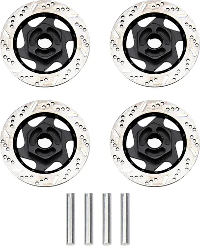 ShareGoo - Paquete de 4 neumáticos de metal de 0.472 pulgadas para llanta hexagonal, disco de freno compatible con Traxxas Tamiya HSP HPI Redcat