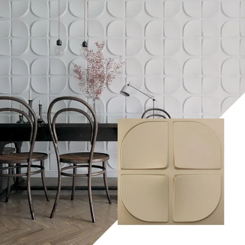 Miniatura 9 de Ekena Millwork WP20X20EUWH 19 5/8 pulgadas de ancho x 19 5/8 pulgadas de alto Edmund EnduraWall Decorativo 3D Panel de pared cubre 2.67 pies