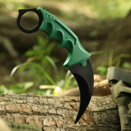 Miniatura 5 de Dispatch Karambit - Cuchillo táctico de hoja fija para acampar, cuchillo de caza al aire libre, cuchillos de tienda con funda y cable, adecuado