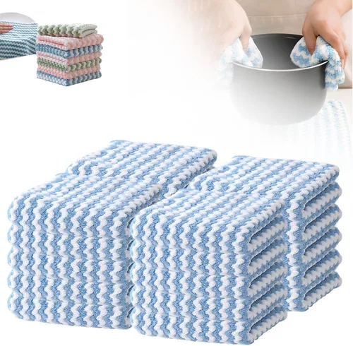 Miniatura 8 de Wegodal Paño de Limpieza de Microfibra Engrosado, Toallas Reutilizables y Lavables Mejoradas para Secar y Lavar Platos, Toallas de Cocina