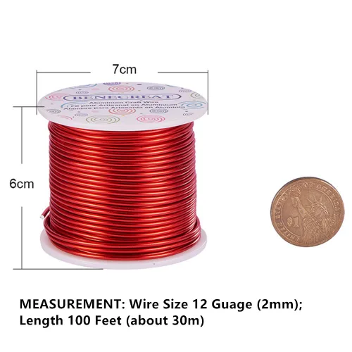 Miniatura 2 de BENECREAT -Alambre de aluminio para joyería de calibre 9, 55 pies, alambre metálico flexible para esculpir, ideal para manualidades de Halloween