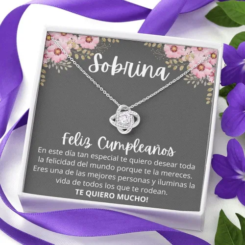 Regalo de Cumpleaños Para Sobrina, Feliz Cumpleaños Sobrina, Mejor Regalo Para Mi Sobrina, Regalo para sobrina, Español, Collar Para Mujer, Collar