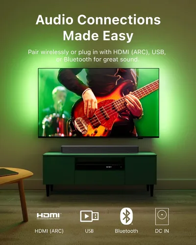 Miniatura 4 de Philips Barra de sonido B4000 para TV, sonido de 2.0 canales, audio BT LE, fácil configuración, EasyLINK, Roku TV Ready, control remoto