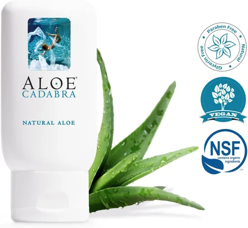 Miniatura 3 de Aloe Cadabra Lubricante personal a base de agua natural e hidratante vaginal, lubricante de aloe orgánico para hombres, mujeres y parejas,
