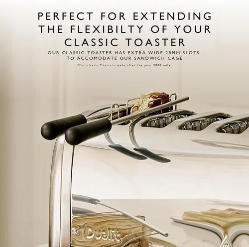 Miniatura 6 de Dualit Jaula de sándwich clásica para tostadoras clásicas Dualit 1 jaula de sándwich para hacer sándwiches tostados en tu tostadora Dualit Jaula