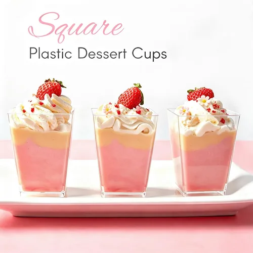 Miniatura 5 de Zezzxu - Paquete de 100 mini tazas de postre de plástico transparente de 5 onzas con cucharas, tazas de postre reutilizables para probar aperitivos