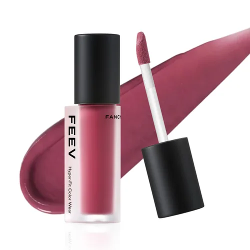 Feev Hyper-Fit Color Wear Tinte de labios Velvet Cream mate, tinte de labios vegano y seguro para pieles sensibles (#02 Fancy Mauve)