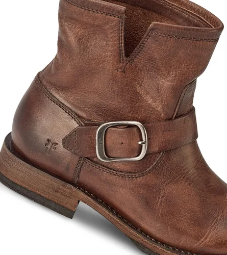 Miniatura 8 de Frye Veronica Botines para mujer hechos de cuero cepillado de grano completo con herrajes de metal antiguo e impermeables, construcción de ribete