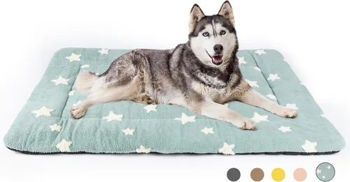 Miniatura 37 de Mora Pets Almohadilla para jaula para perros, alfombra para jaula de perrera para perros pequeños, lavable, bonita cama de estrella para mascotas