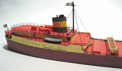 Miniatura 7 de 1:400 Kit de barco sin ensamblar modelo de papel SS Edmund Fitzgerald Ore Carrier Ship Model Kit DIY