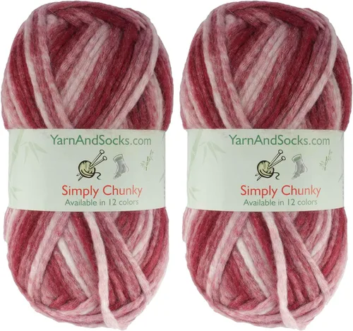 Miniatura 35 de JubileeYarn Halo Fables Yarn - 100g/Skein Bulky Polyester - North Wind Sun - 2 Skeins