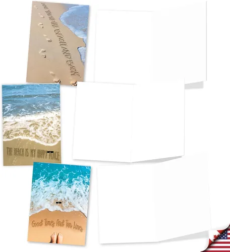 Miniatura 3 de NobleWorks Juego de 10 tarjetas de felicitación en blanco para todas las ocasiones con sobres de 5 x 7 pulgadas (10 diseños, 1 cada uno) Life's a