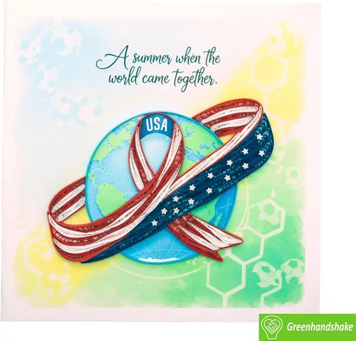 Miniatura 5 de GREENHANDSHAKE Un verano en el que el mundo se unió, tarjeta de felicitación artística quilling para cumpleaños, día de San Valentín, día