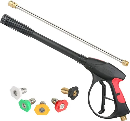 Sooprinse Pistola de Lavado a Alta Presión Pistola de Pulverización de Potencia 4000psi con Lanza de Reemplazo de Extensión de 19 Pulgadas, 5