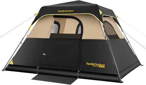 FanttikOutdoor Tienda de campaña para 4/6/8/10 personas, instalación instantánea en 60 segundos con lluvia y resistente al viento, portátil, con