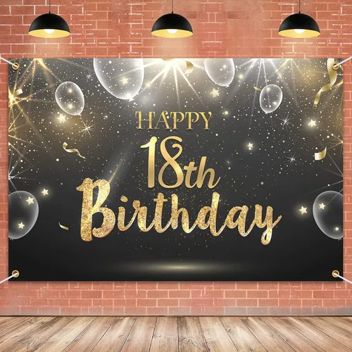 Miniatura 29 de HAMIGAR Telón de fondo brillante dorado de 6 x 4 pies para cumpleaños número 11, decoraciones de cumpleaños de 11 años, suministros de fiesta