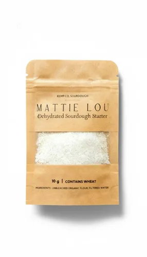 Iniciador de masa madre deshidratada - Mattie Lou Sourdough Starter 0.35 oz | Apto para principiantes | Como se ve en Tik Tok