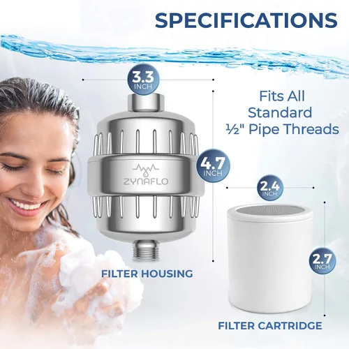 Miniatura 6 de Filtro de ducha de 15 etapas para agua dura, cloro y metales pesados