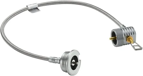CAMPINGMOON Adaptador de propano a butano Regulador incorporado con manguera de extensión de 16 oz/1 libra tanque de propano pequeño para estufa de