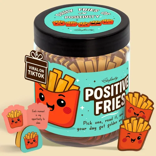 Miniatura 17 de Stofinity Tarro de 60 tarjetas de afirmación de pepinillos positivos – Regalo de aliento, positividad y apoyo emocional para niñas adolescentes