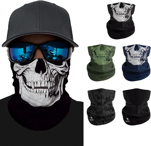 Miniatura 18 de Máscara facial para hombres y mujeres, protección solar UPF 30+, transpirable, bandana para motocicleta, senderismo, pesca
